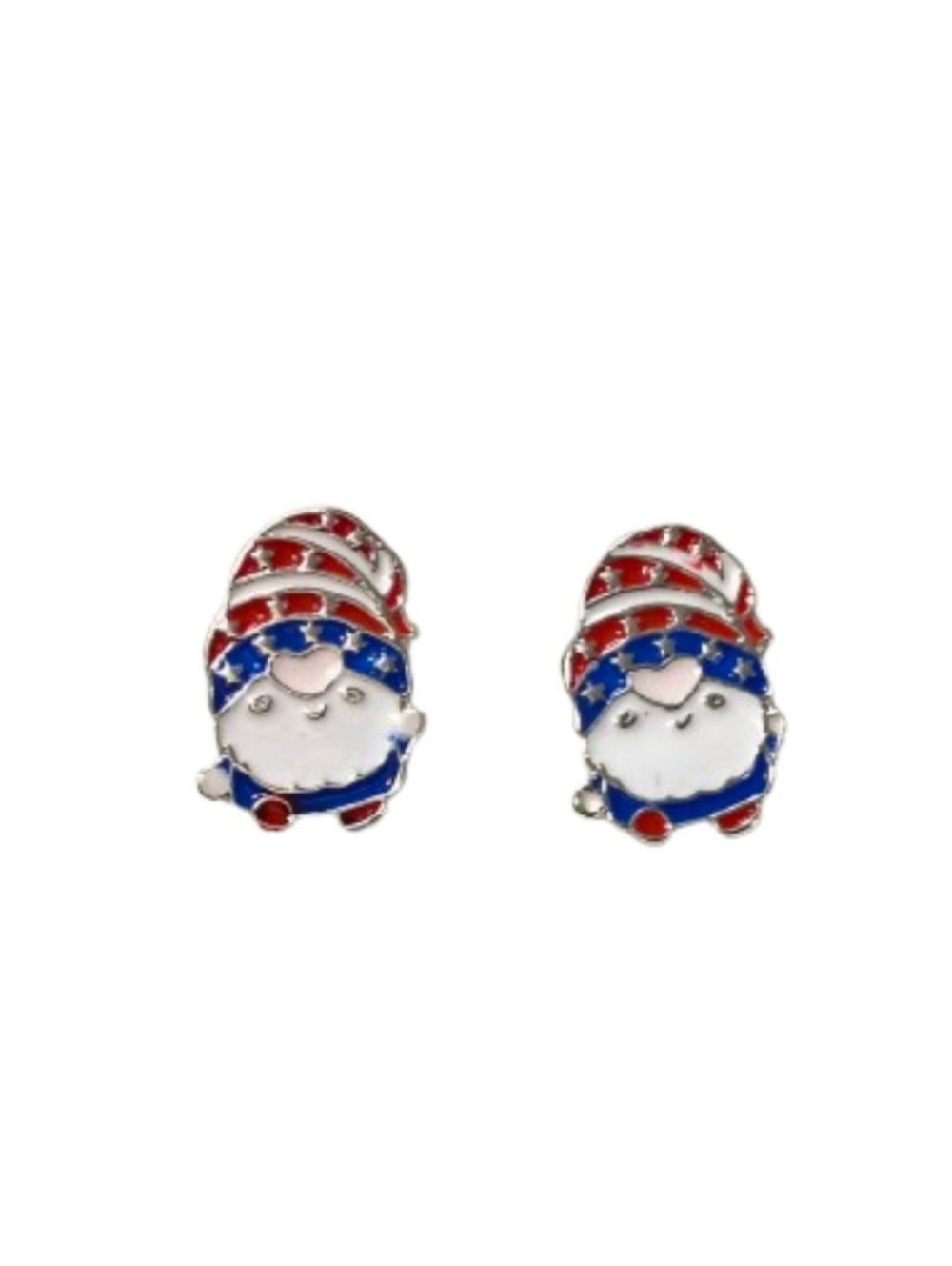Patriotic Gnome Stud Earrings NWT